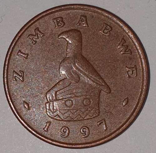 1997 - 1 CENT COIN - ZIMBABWE - (Bronze Plated Steel)